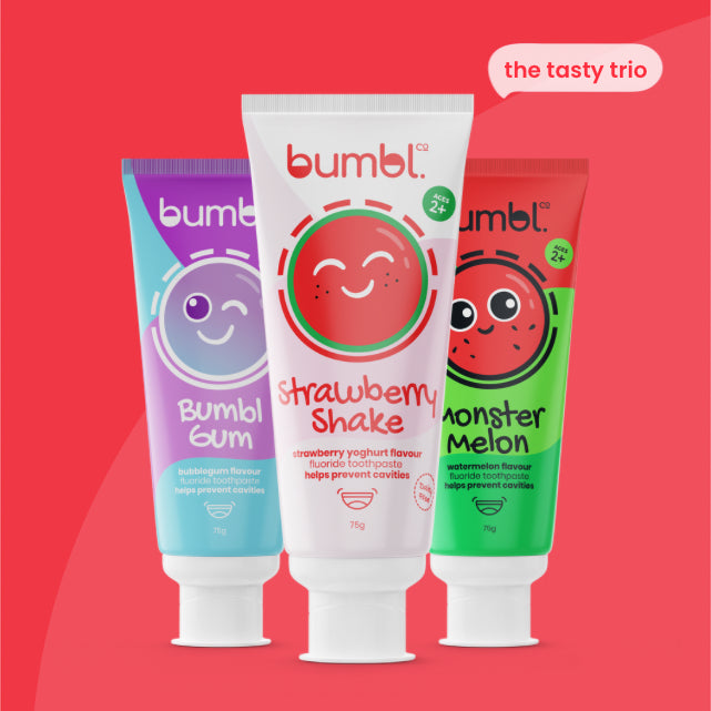 Tasty Trio Kids Toothpaste Set Bumbl Co