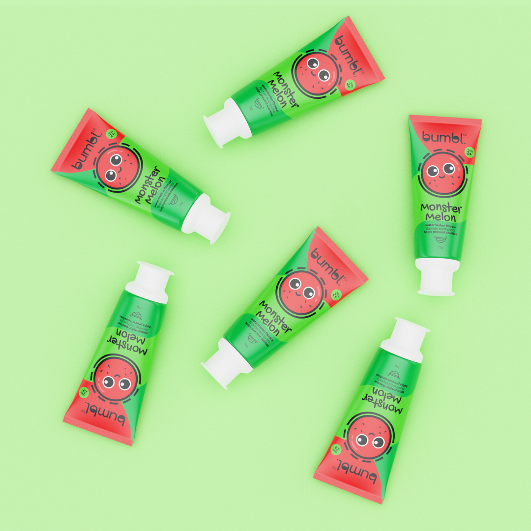 several Monster Melon Kids Toothpaste